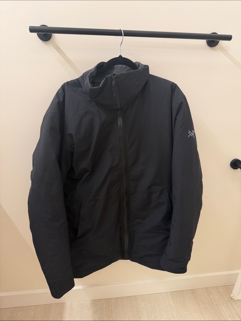Arc'teryx Men's Black Performance Insulated Jacket with Hood